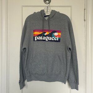 Patagucci Hoodie Sweatshirt Hooded Men's Gray Size M